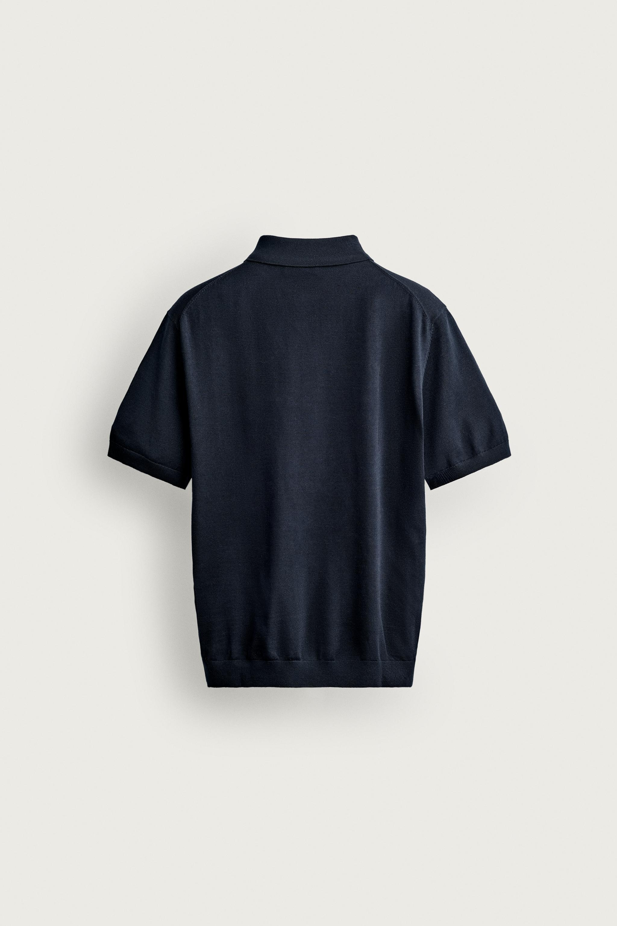 POLO EN MAILLE REGULAR FIT À ZIP